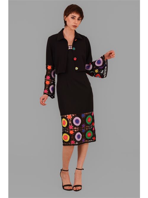Abitocon ricamo in cady twins fantasy | T4517BLACK